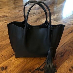 Genuine black leather purse
